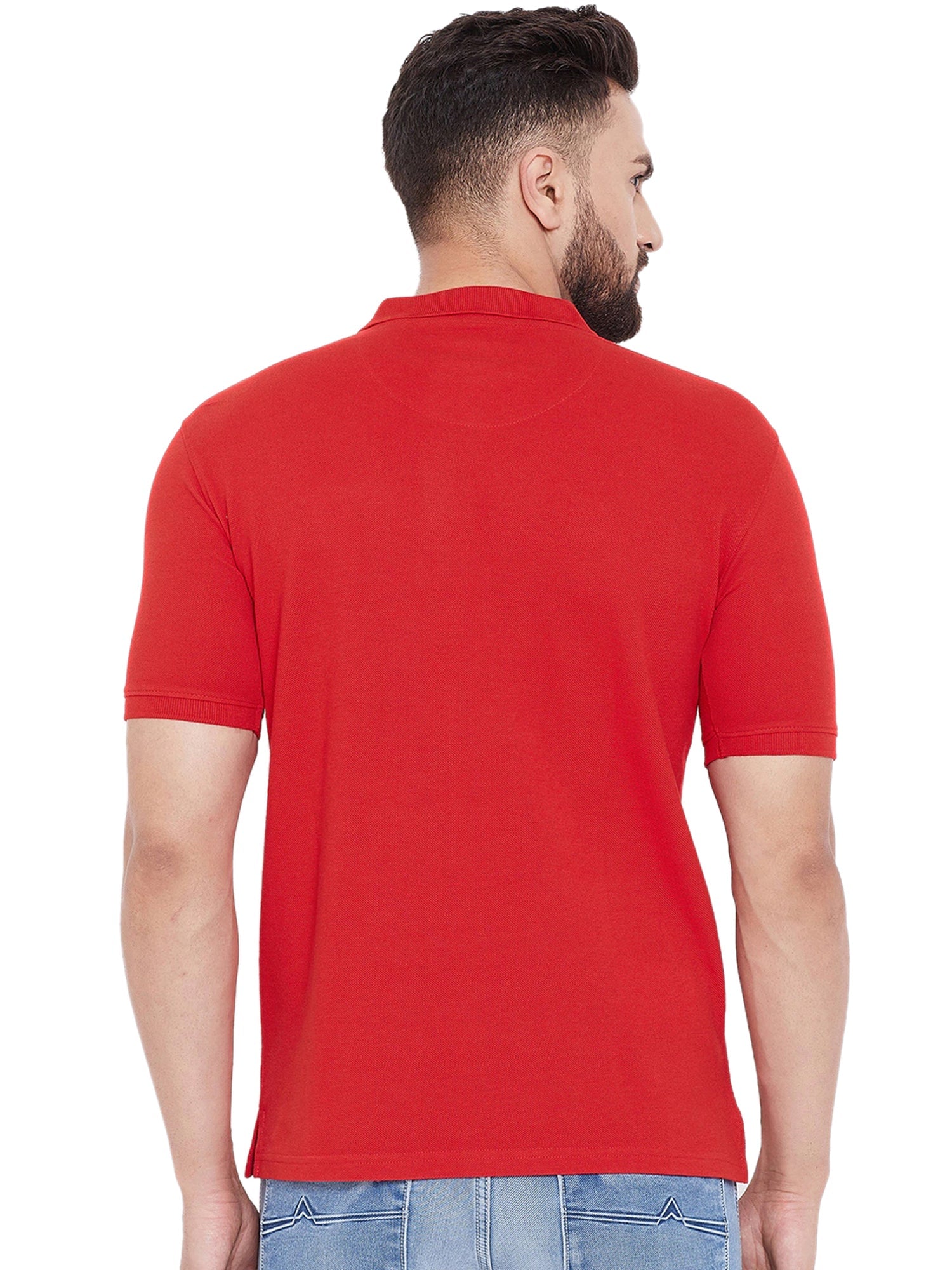 Cotton Blend Solid Half Sleeves Mens Polo T-Shirt - Tshirt - HUB