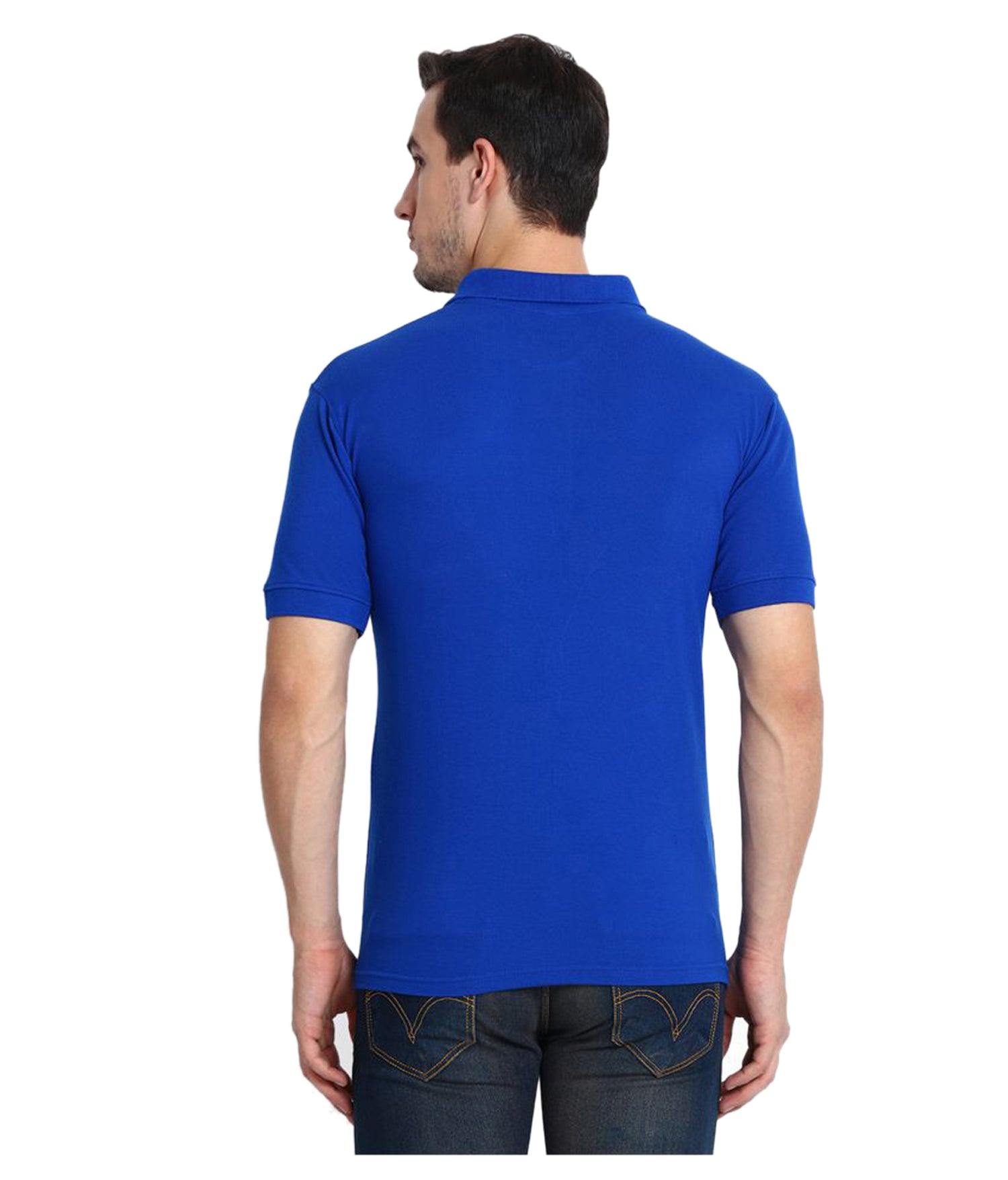 Cotton Blend Solid Half Sleeves Mens Polo T-Shirt - Tshirt - HUB