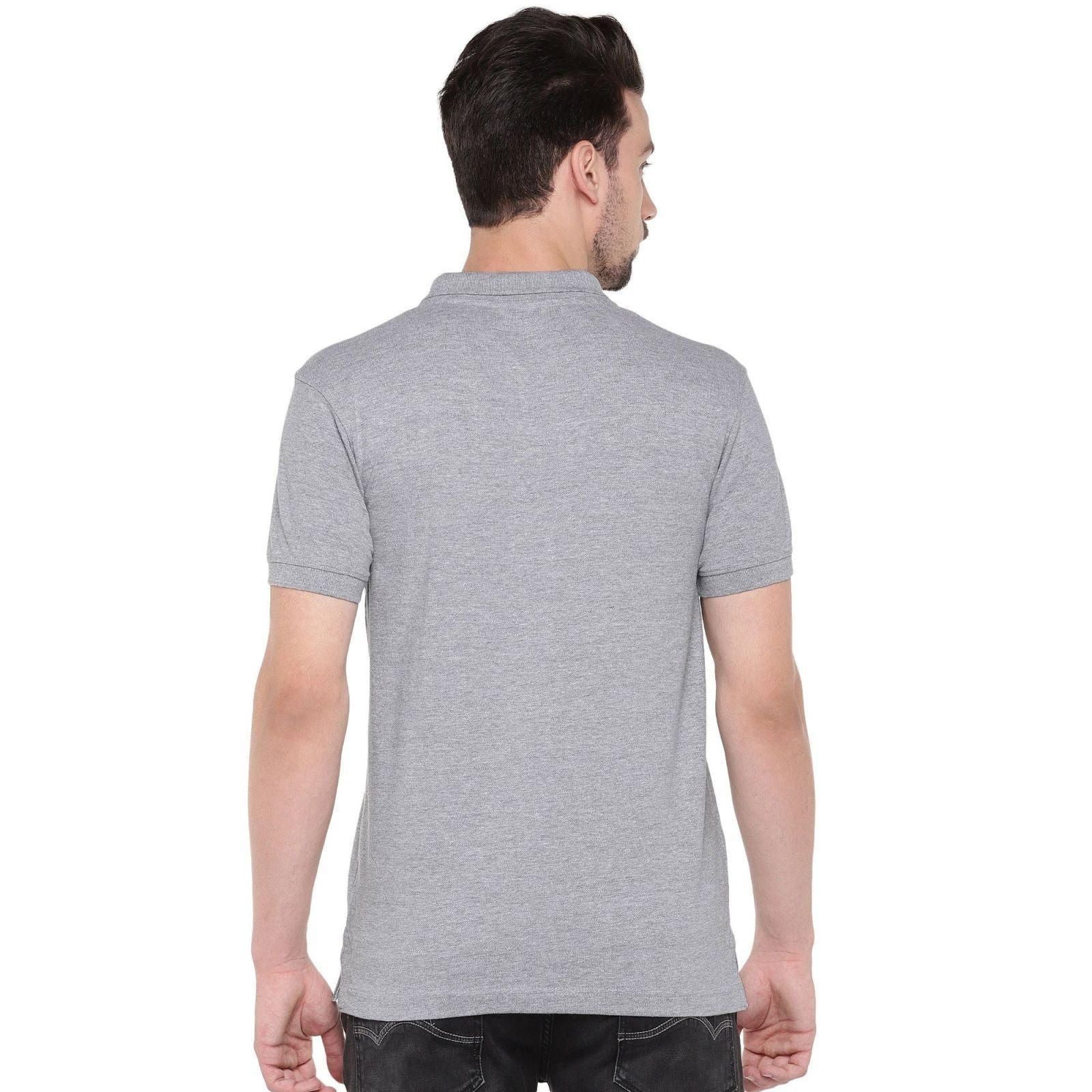 Cotton Blend Solid Half Sleeves Polo T-Shirt - Tshirt - HUB