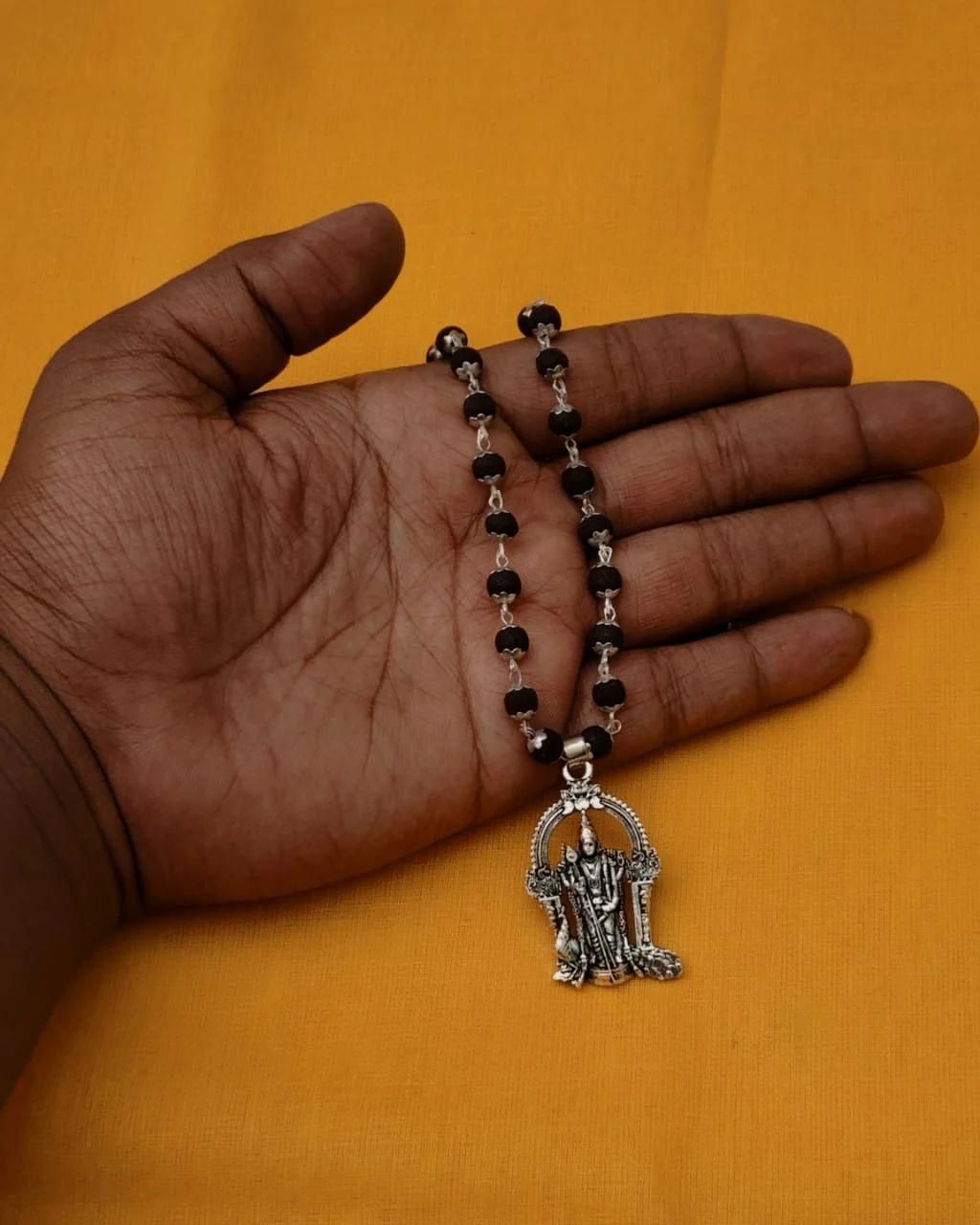 Karungali Mala With Murgan Locket - Tshirt - HUB