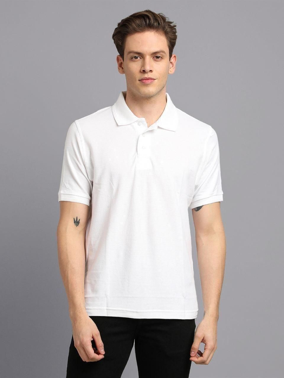 Matte Solid Half Sleeves Men's Polo T-Shirt - Tshirt - HUB