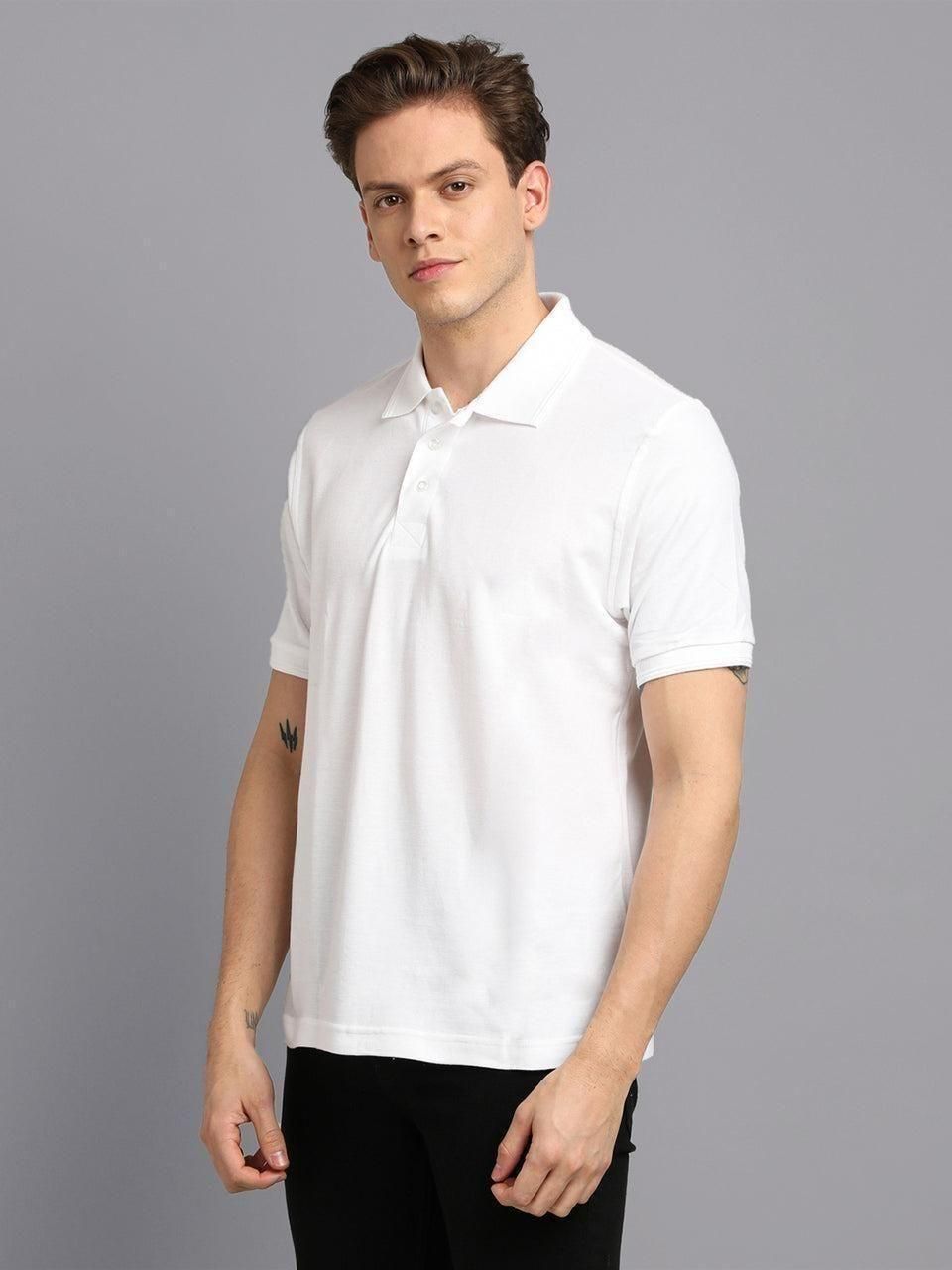 Matte Solid Half Sleeves Men's Polo T-Shirt - Tshirt - HUB