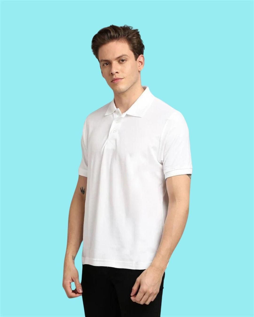 Matte Solid Half Sleeves Men's Polo T-Shirt - Tshirt - HUB