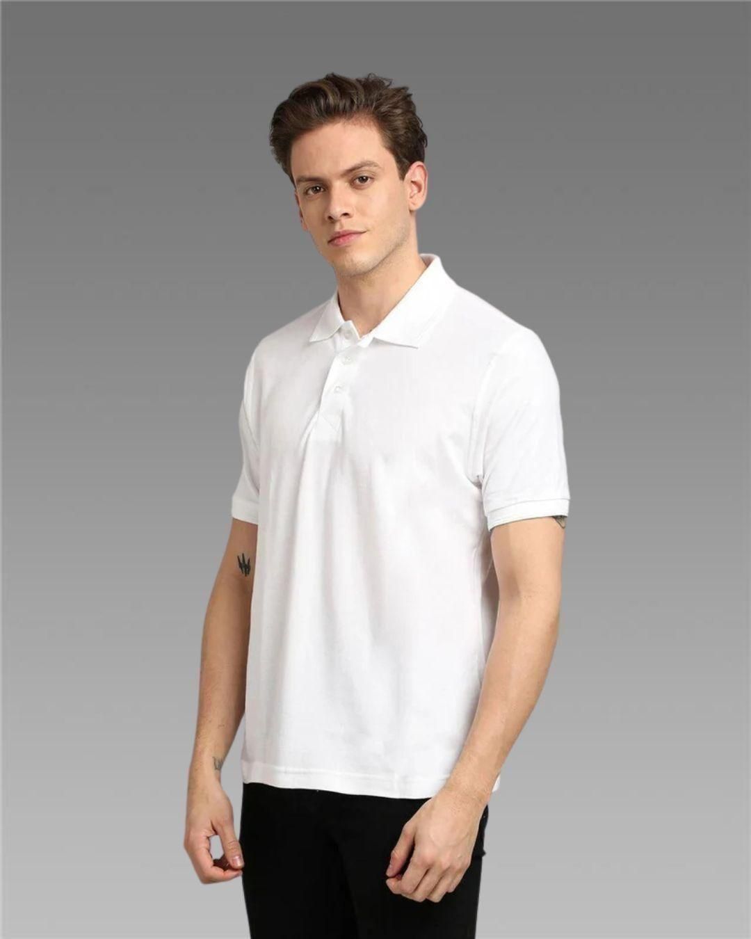 Matte Solid Half Sleeves Men's Polo T-Shirt - Tshirt - HUB